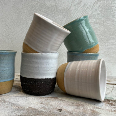 White & Charcoal Ceramic Tumbler
