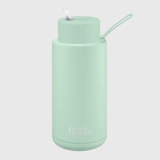 Buy Frank Green Water Bottle STRAW Lid 34oz/1 Litre - Harbor Mist – Biome  New Zealand Online