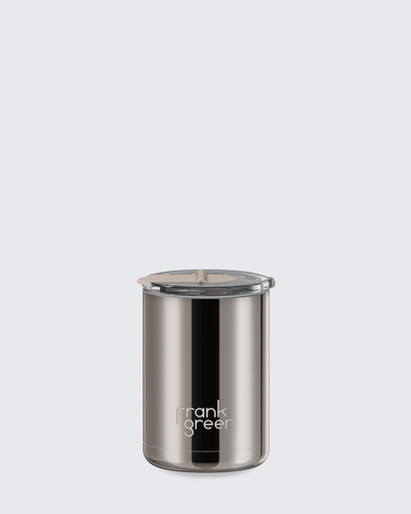 Frank Green 12oz Chrome Cup with Screw In Hinge Lid