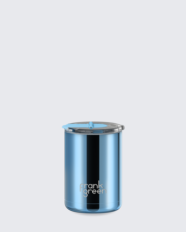 Frank Green 12oz Chrome Cup with Screw In Hinge Lid