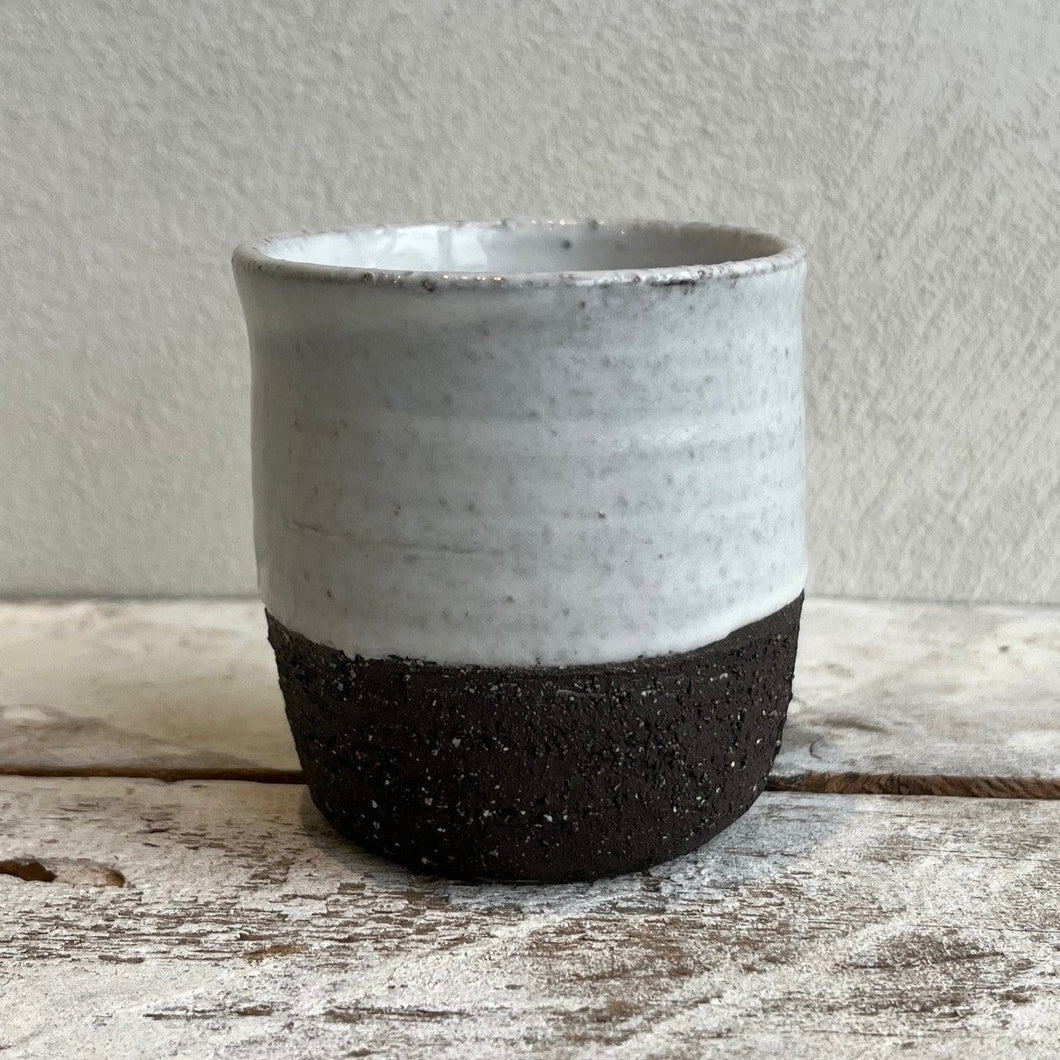 White & Charcoal Ceramic Tumbler