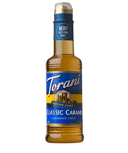 375ml Torani Sugar Free Classic Caramel flavouring syrup bottle