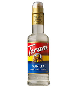 375ml Torani Vanilla flavouring syrup bottle